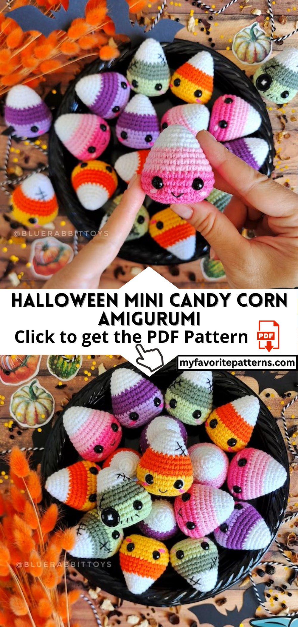 Whimsical Halloween Candy Corn Amigurumi: Crochet PDF Pattern