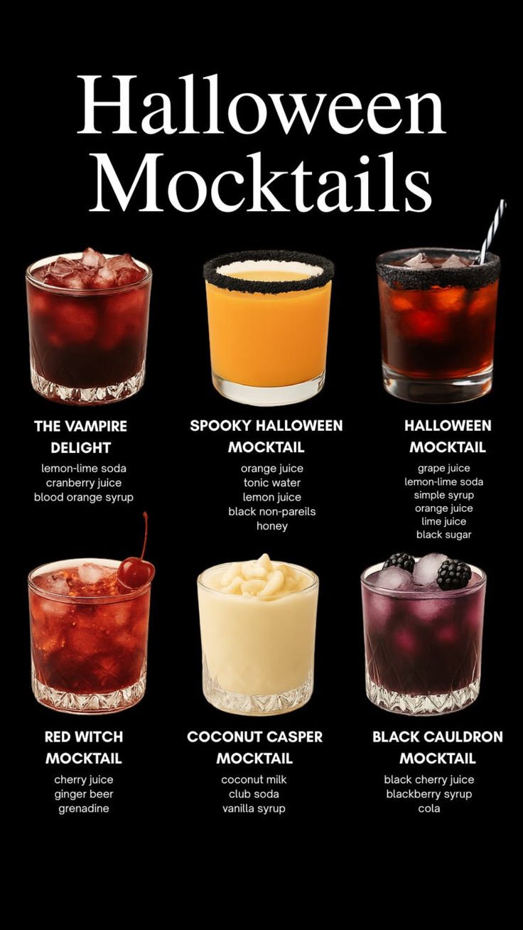 Halloween Mocktails – Fun Alcohol-Free Party Drinks