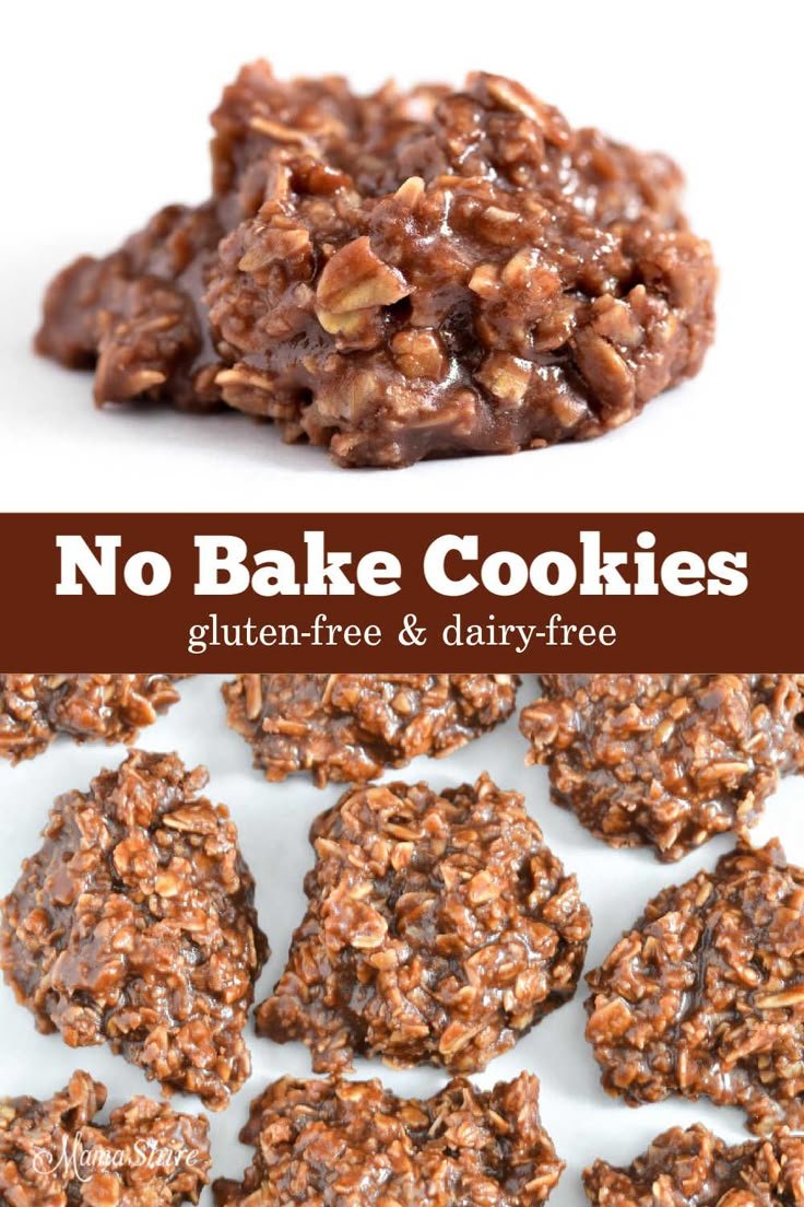 Gluten-Free No Bake Cookies (Dairy-Free)