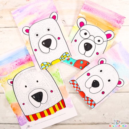 Easy Polar Bear Drawing and Art Project - Arty Crafty Kids