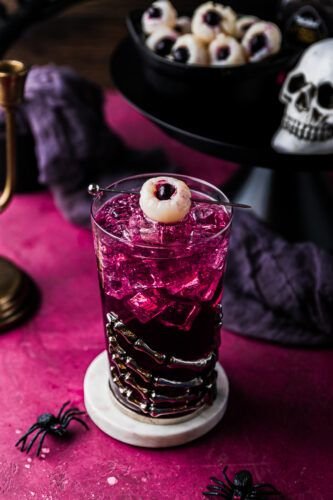 Purple People Eater Halloween Cocktail + Mocktail