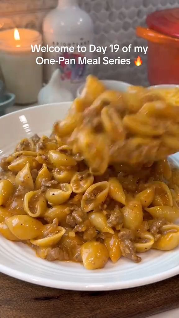 Creamy Macaroni Pasta Beef and Shells