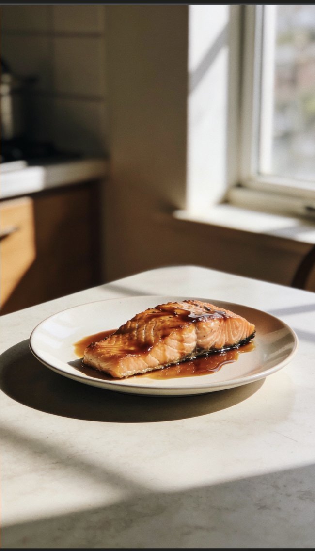 Baked Salmon with Maple Glaze