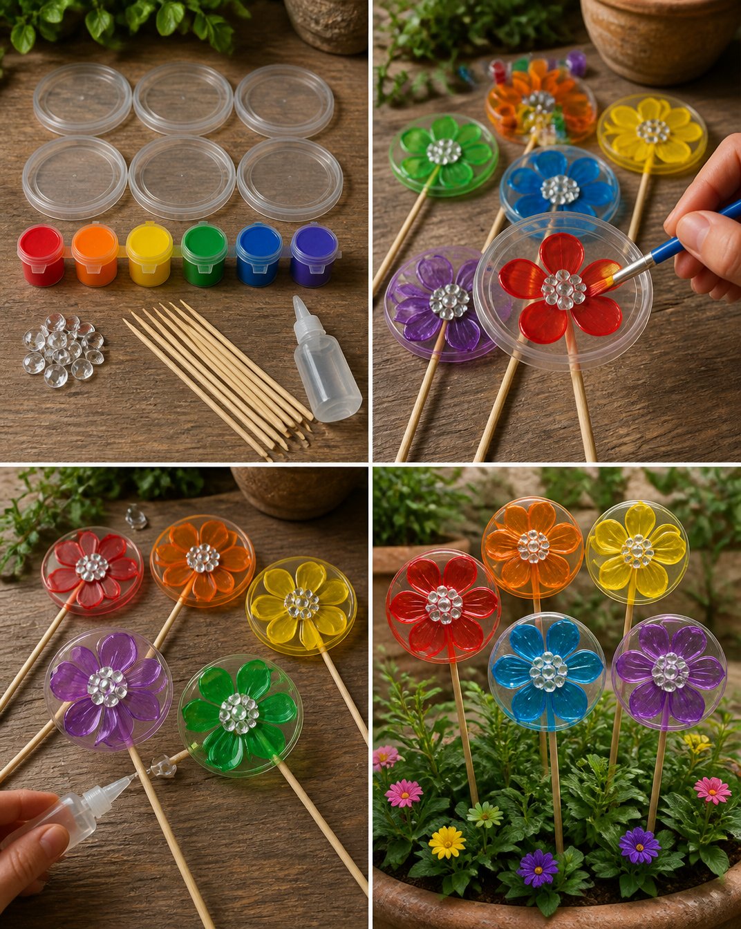 Rainbow Flower Suncatchers for Garden Decor 18 Rainbow Flower Suncatcher Garden