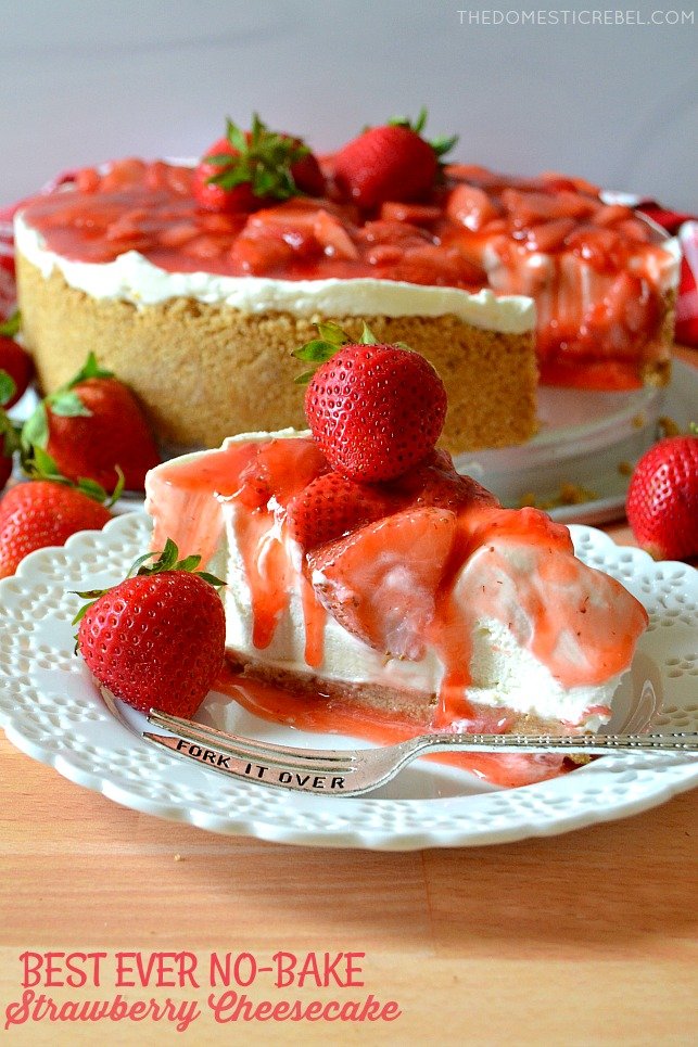 No-Bake Strawberry Cheesecake
