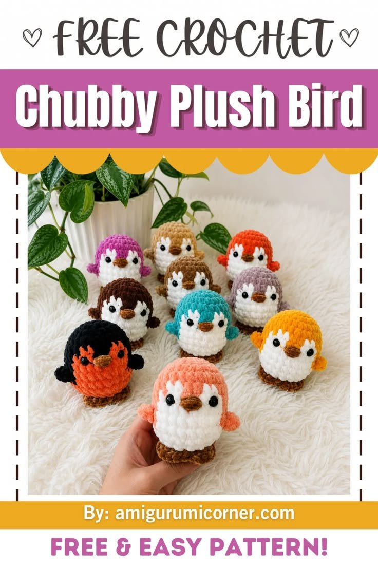 Free Plush Bird Amigurumi Crochet Pattern