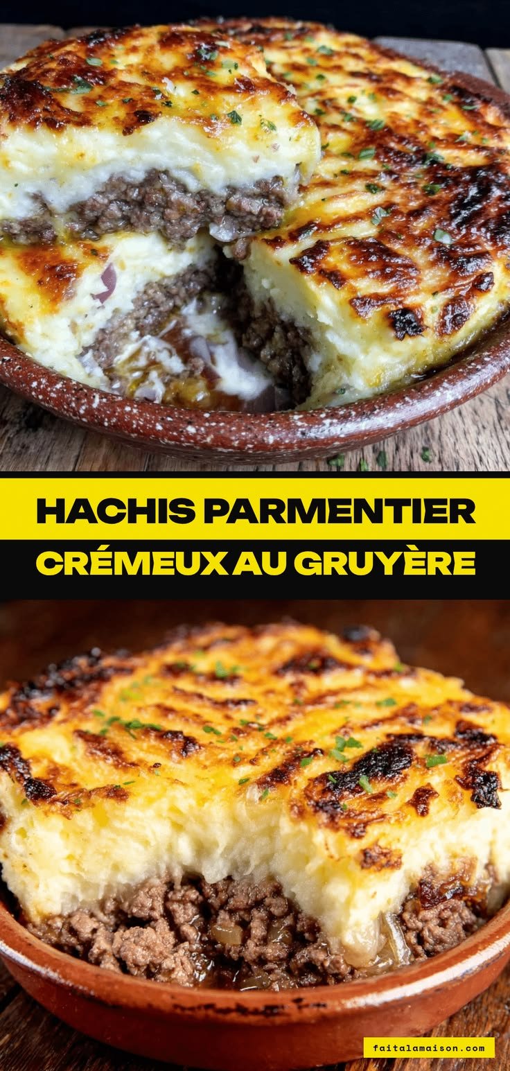 Hachis Parmentier crémeux au gruyère facile et économique pour toute la famille