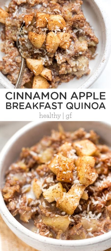 Cinnamon Apple Breakfast Quinoa Recipe | Sweet quinoa recipes breakfast, Breakfast ideas with quinoa, Healthy breakfast