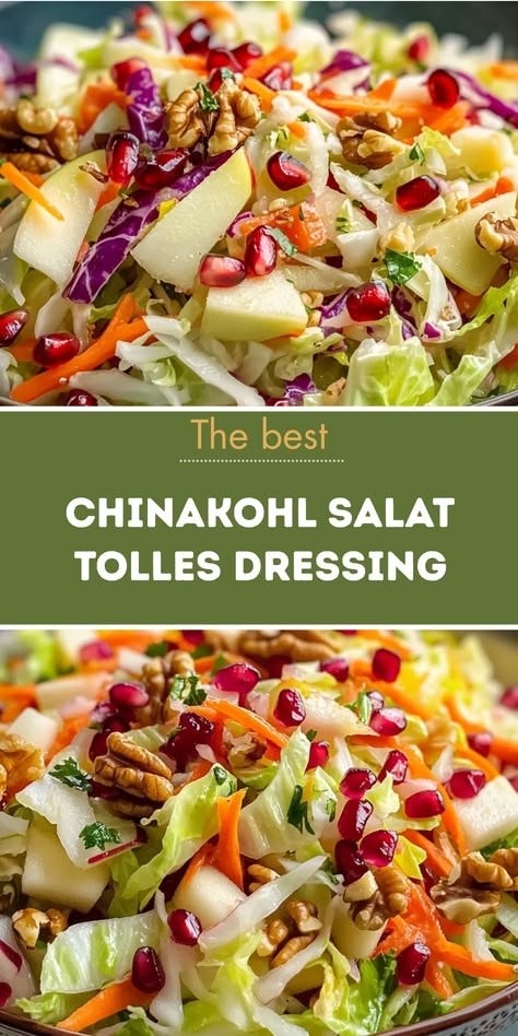Chinakohl Salat – Einfaches Rezept mit dem besten Dressing | Asiatische salate rezepte, Salat chinakohl, Chinakohlsalat