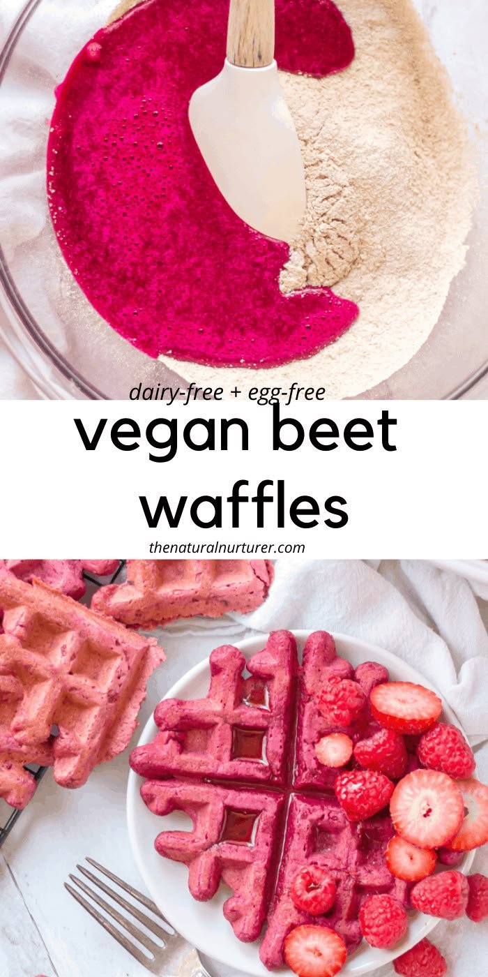Vegan Beet Waffles Recipe | Healthy Beet Waffle Recipe, Beet Waffles for Kids, How to Make Beet Waffles