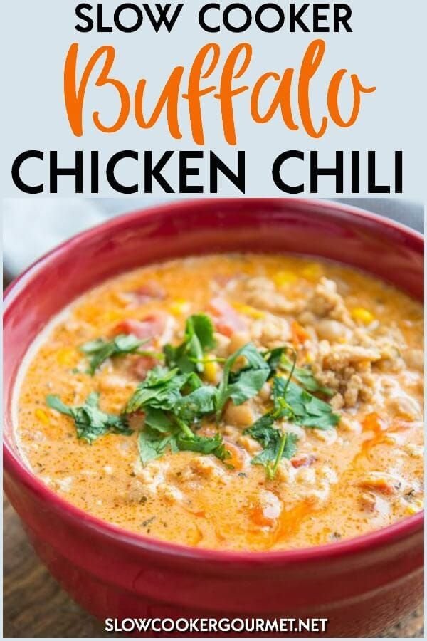 Award Winning Slow Cooker Buffalo Chicken Chili Recipe | Crockpot buffalo chicken chili recipes, Crock pot buffalo chicken chili, Buffalo chicken chili crockpot healthy