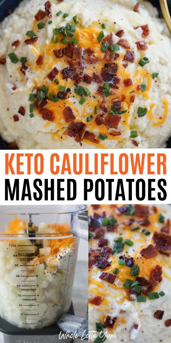 Loaded Keto Cauliflower Mashed Potatoes