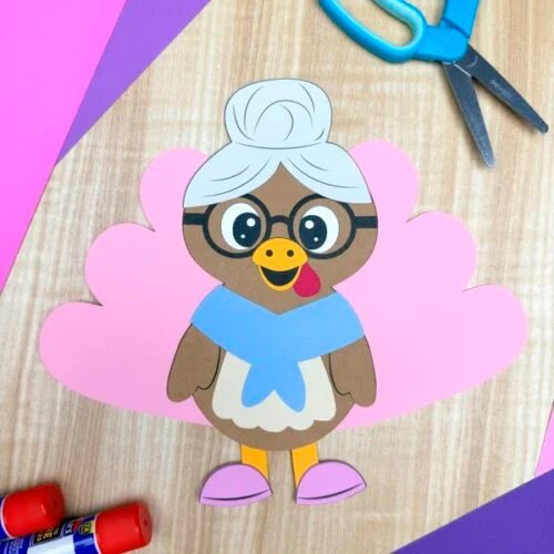 Granny Turkey Disguise [Free Printable Template]
