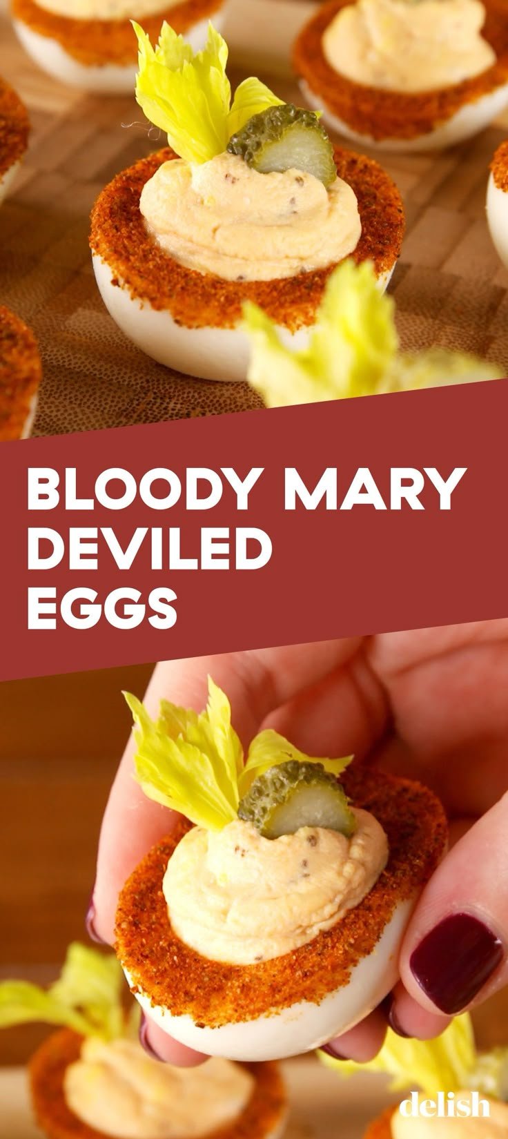 Everyone Begs Me To Bring These Bloody Mary Deviled Eggs To Brunch