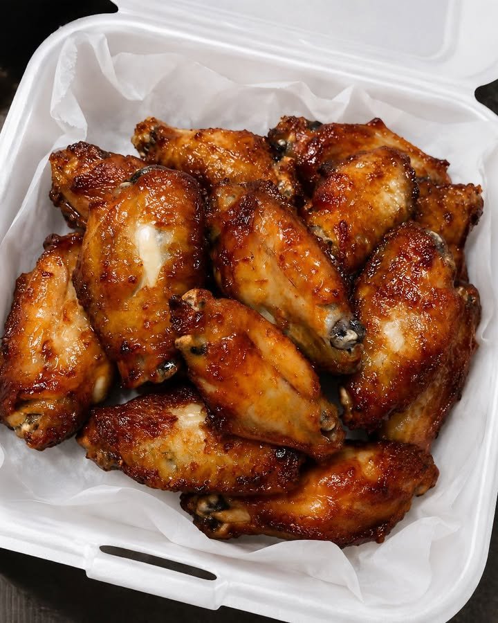 Sticky Honey Garlic Chicken Wings