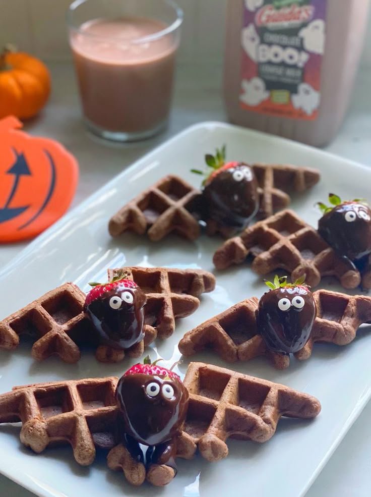 Chocolate Milk Waffles