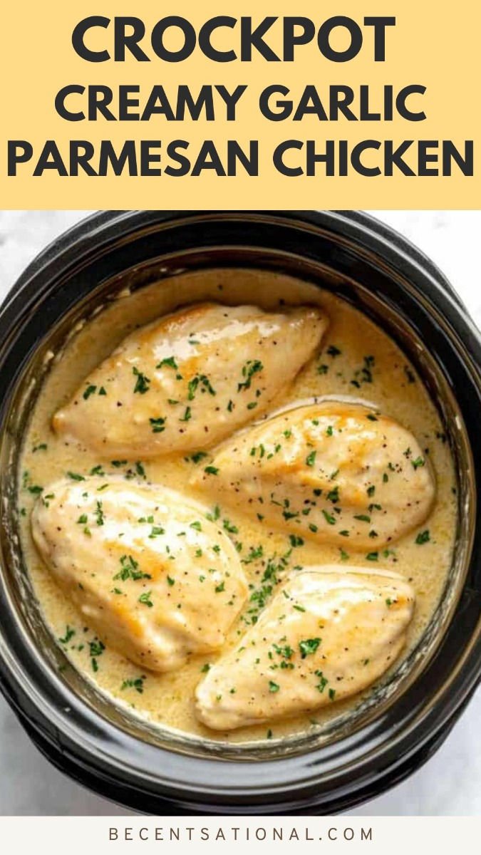 Crockpot Creamy Garlic Parmesan Chicken