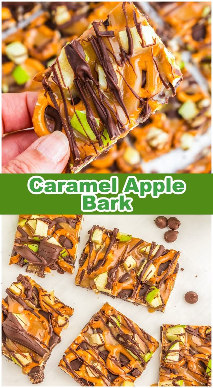 Easy Caramel Apple Bark