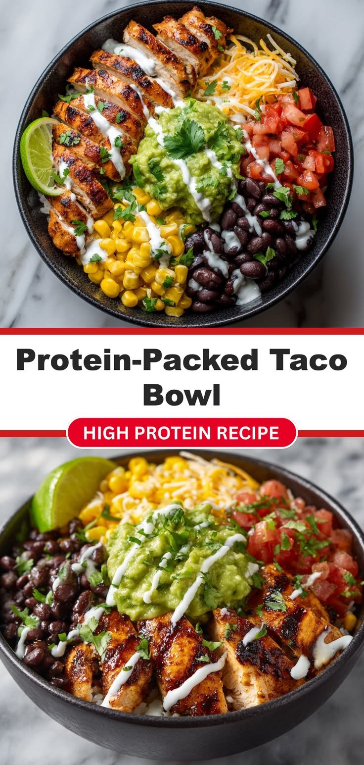 High Protein Taco Bowl | High-Protein Comfort Food