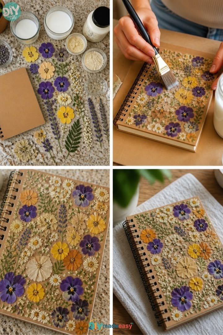 Pressed Flower Journal Cover 10 Pressed Flower Journal Cover