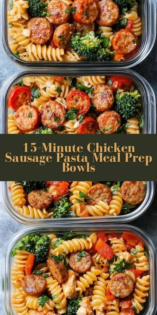 15 Minute Chicken Sausage Pasta Bowls