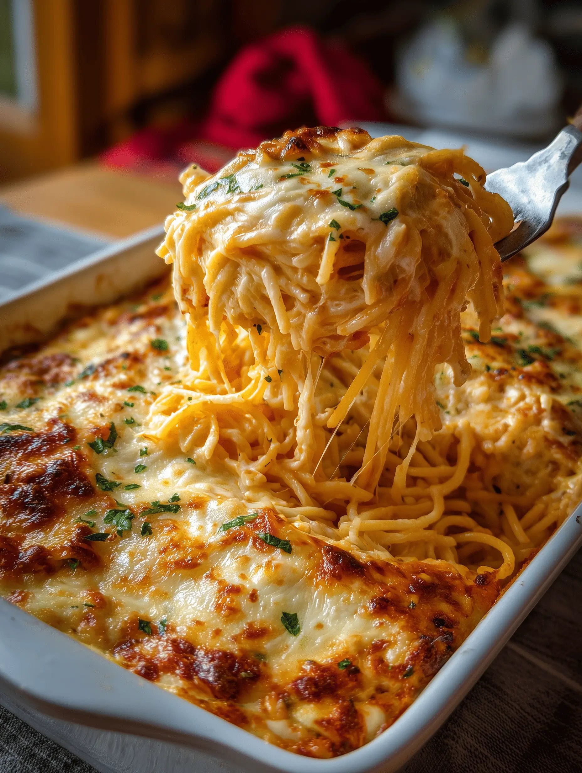 Baked Cream Cheese Spaghetti Casserole