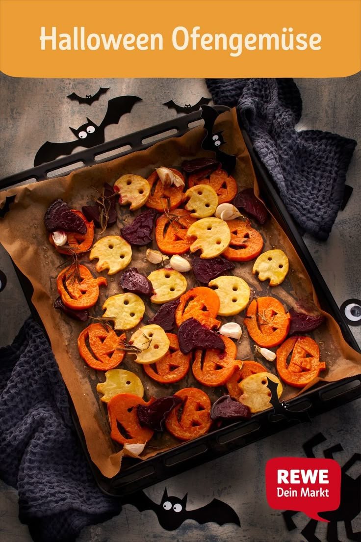 Halloween Ofengemüse - Gruselig lecker | Halloween kekse rezept, Halloween rezepte herzhaft, Halloween menü