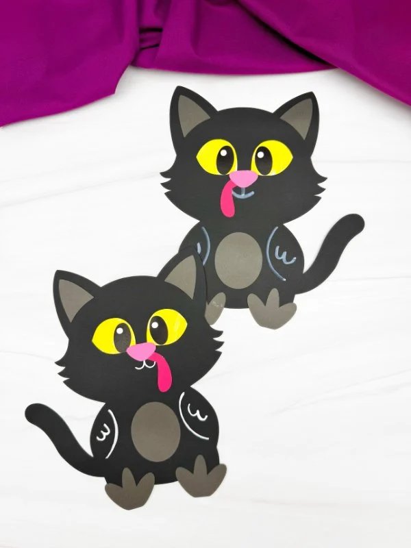 Black Cat Turkey Disguise Craft For Kids (Free PDF Template)