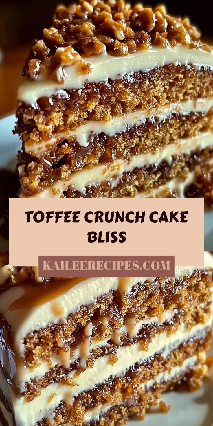 Ultimate Christmas Toffee Crunch Cake