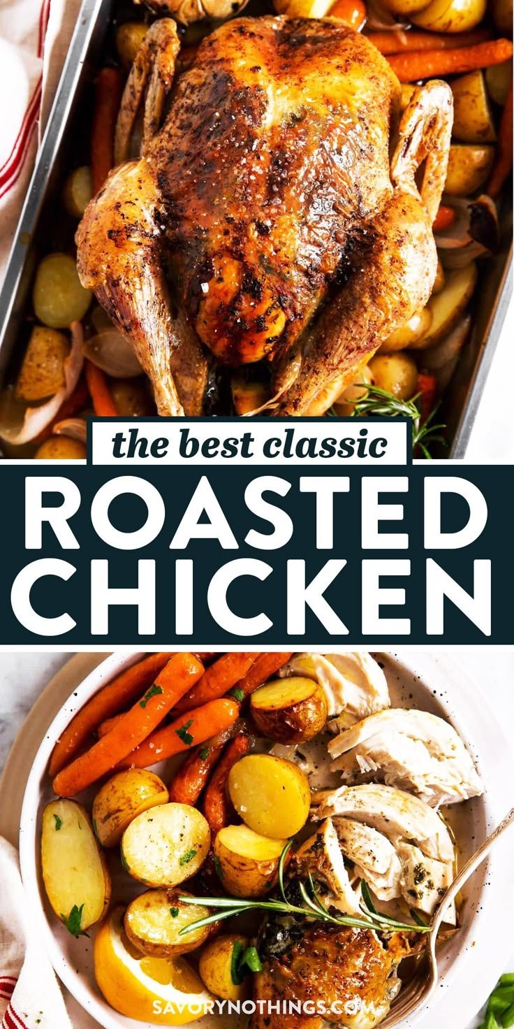 Whole Roasted Chicken Recipe | Savory Nothings
