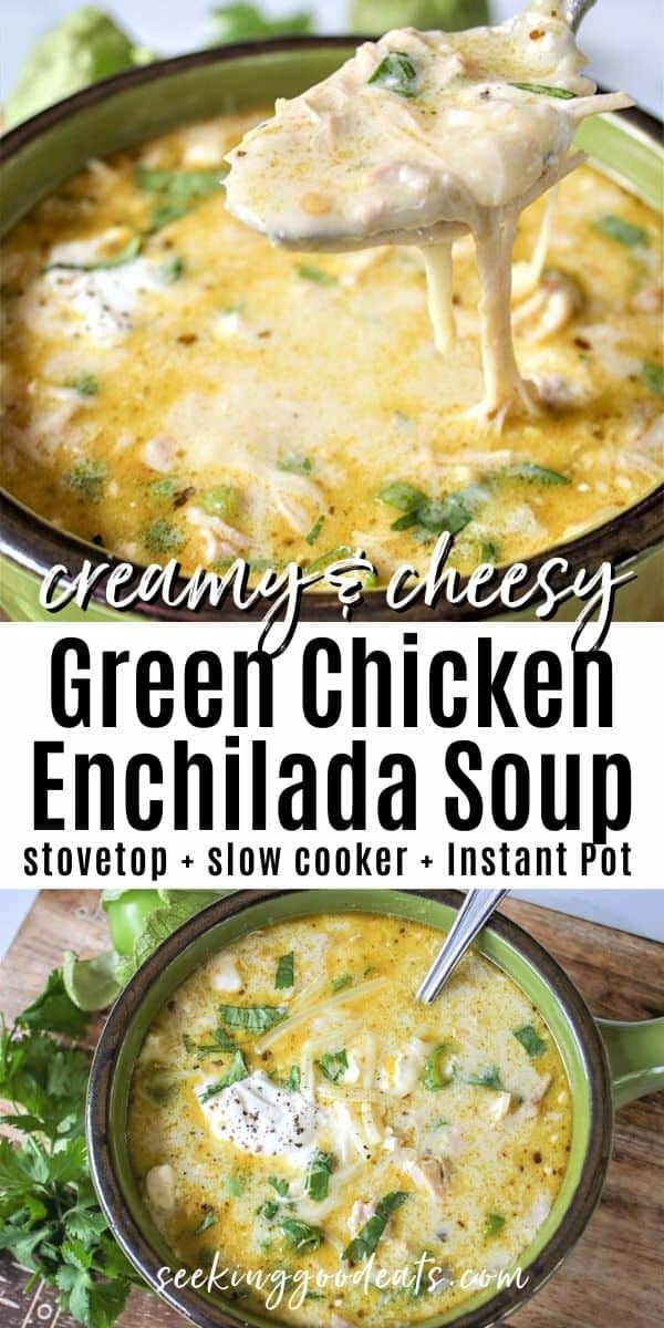 Simple spicy soup recipes | Shredded chicken enchiladas verde, New crock pot recipes, Green chicken enchilada soup