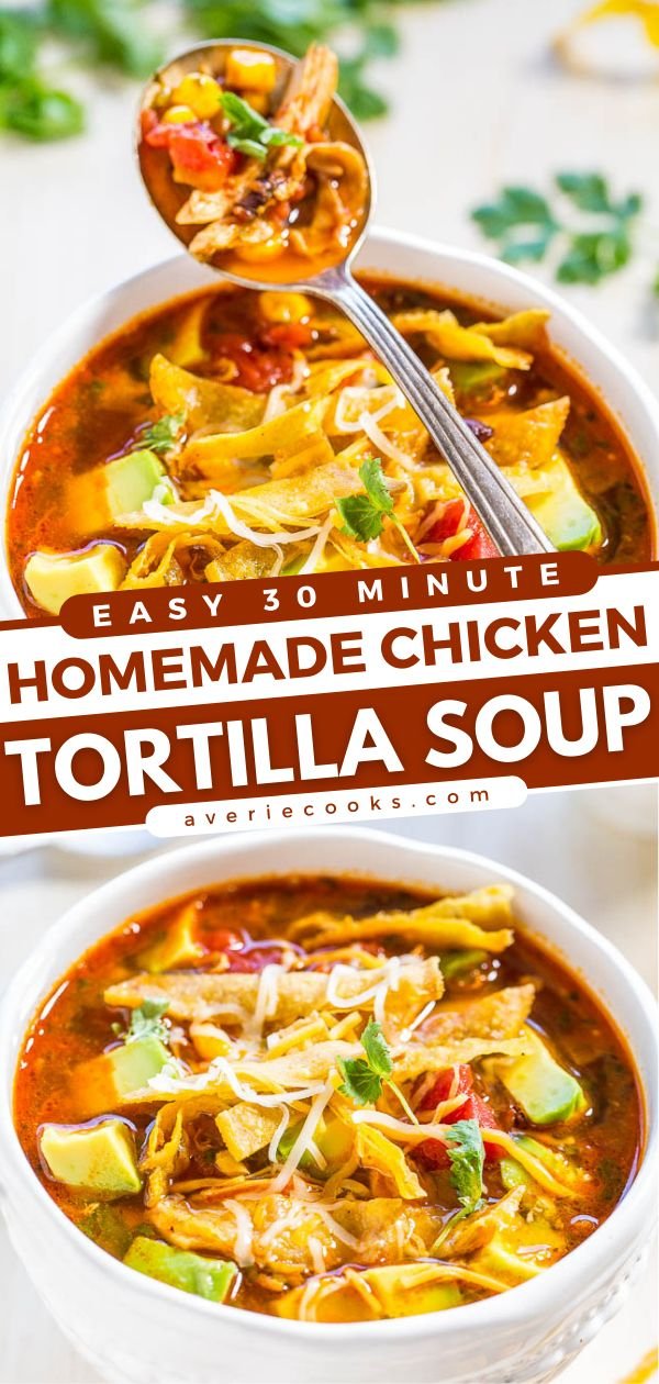 Easy 30-Minute Homemade Chicken Tortilla Soup