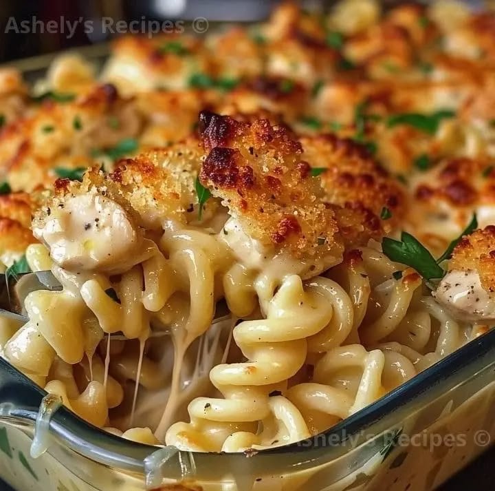 Garlic Parmesan Chicken Pasta Bake - Naomi's Recipes