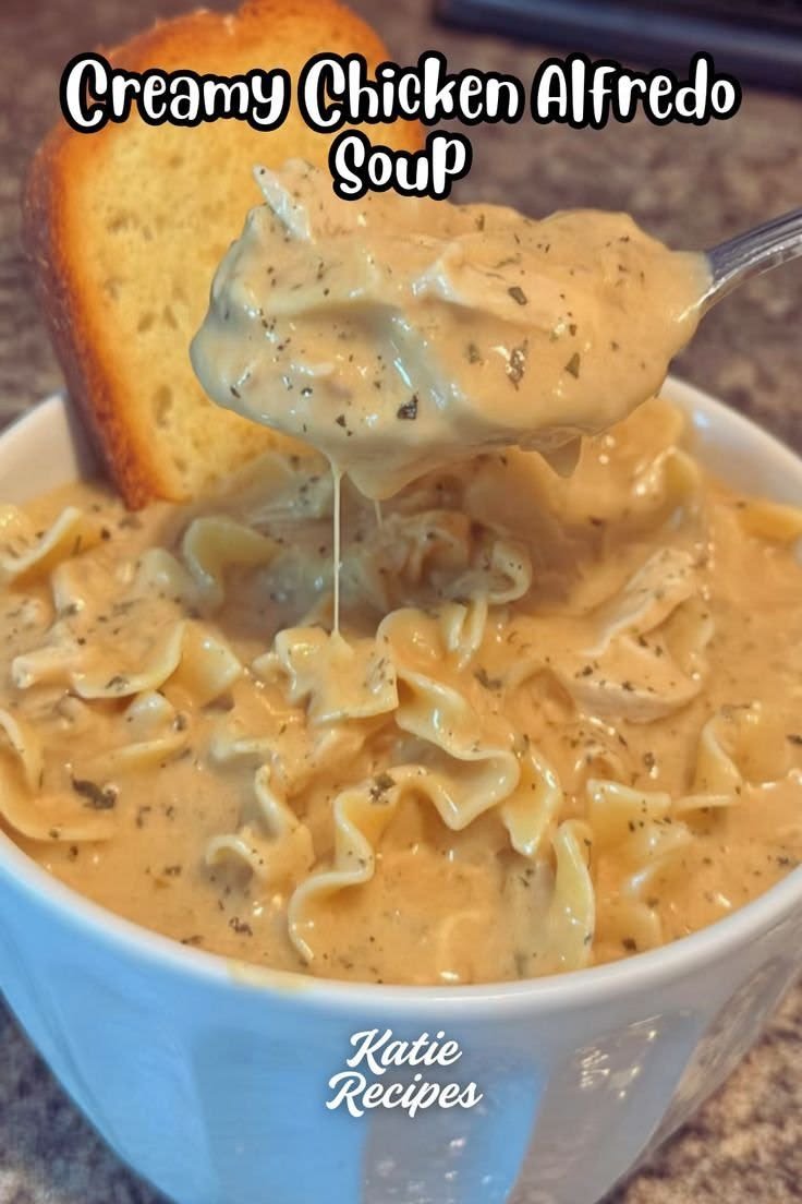 Creamy Chicken Alfredo Soup