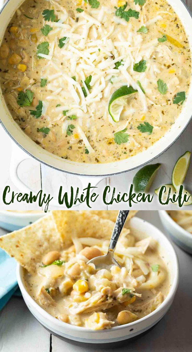 Flavorful Creamy White Chicken Chili Recipes (3 Variations!) | A Spicy Perspective | White chicken chili without cream cheese, White chicken chili thick, White chicken chili chunky chef