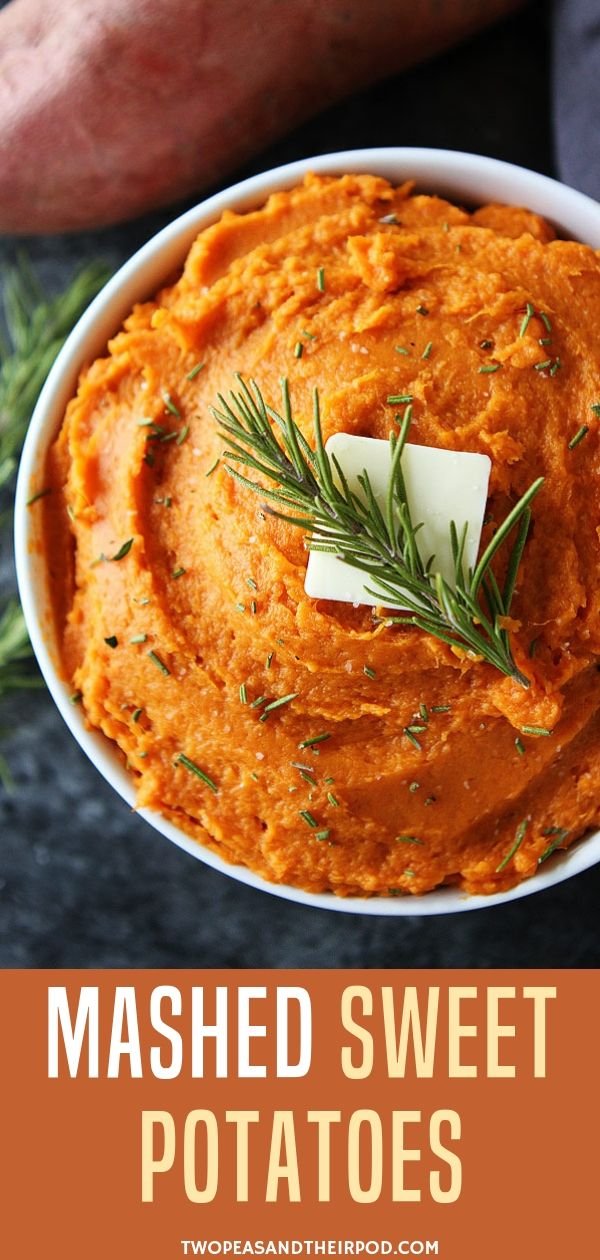 Healthy and savory Mashed Sweet Potatoes for the holiday!
