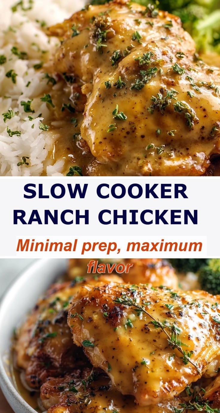 Creamy Crockpot Ranch Chicken