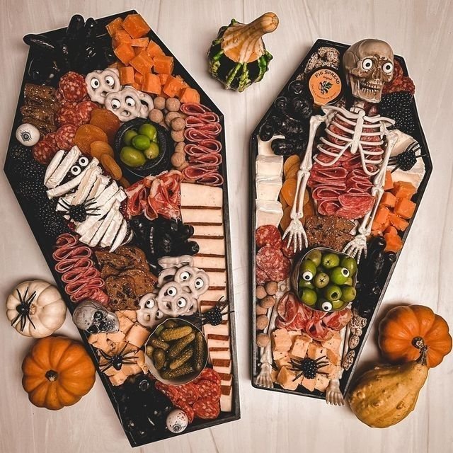 Limited Edition Halloween Coffin Boards | Order Now! | Halloween charcuterie board decorations, Halloween charcuterie board ideas easy, Halloween food for party