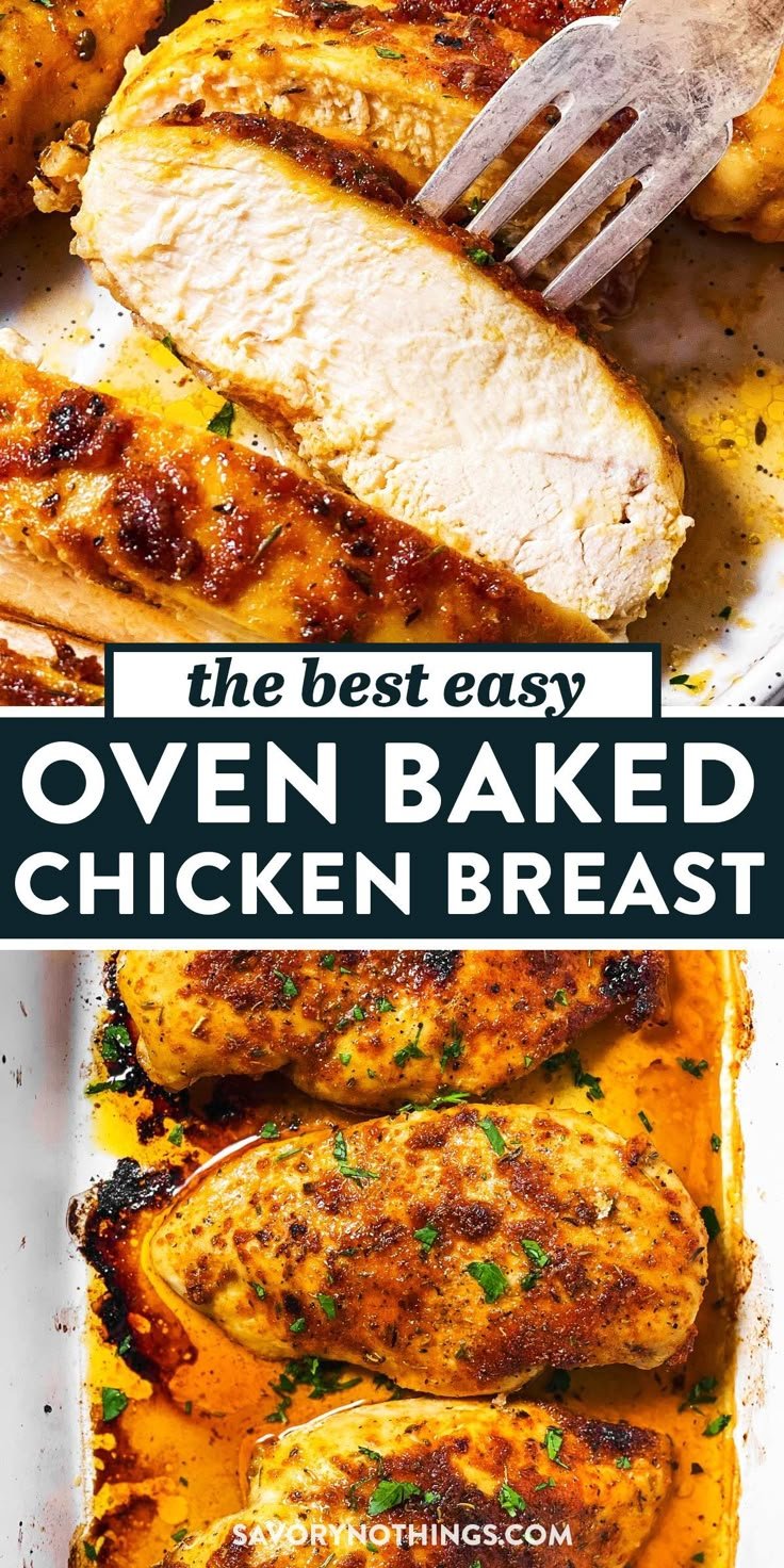Oven Baked Chicken Breast Recipe - Savory Nothings