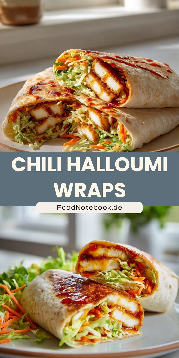 3 Zutaten Für Fantastische Chili Halloumi Wraps