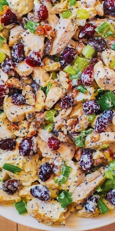 Cranberry Pecan Chicken Salad with Poppy Seed Dressing