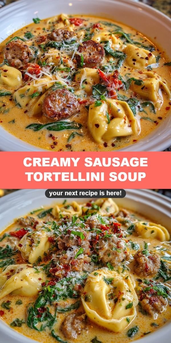 Creamy Sausage Tortellini Soup