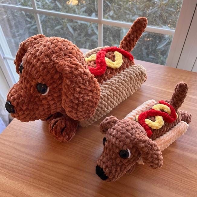 in-1 Hot Dog Pup Crochet Pattern 6 2-in-1 Hot Dog Pup Crochet Pattern PDF Digital Download Amigurumi Stuffed Animal Plushie Pattern