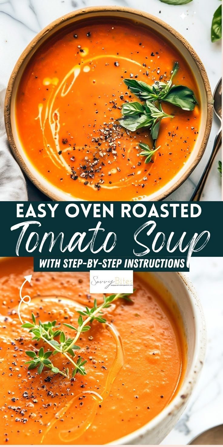 Easy Homemade Roasted Tomato Soup