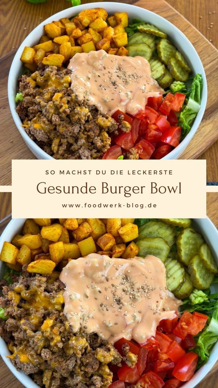 Gesunde Burger Bowl