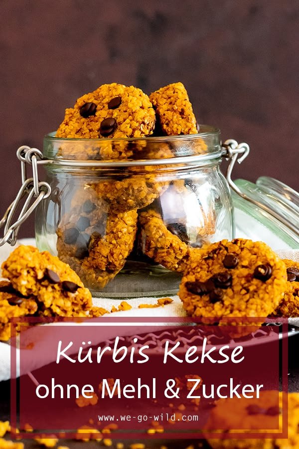 Schnelle Kürbis Kekse ohne Mehl und Zucker *vegan*