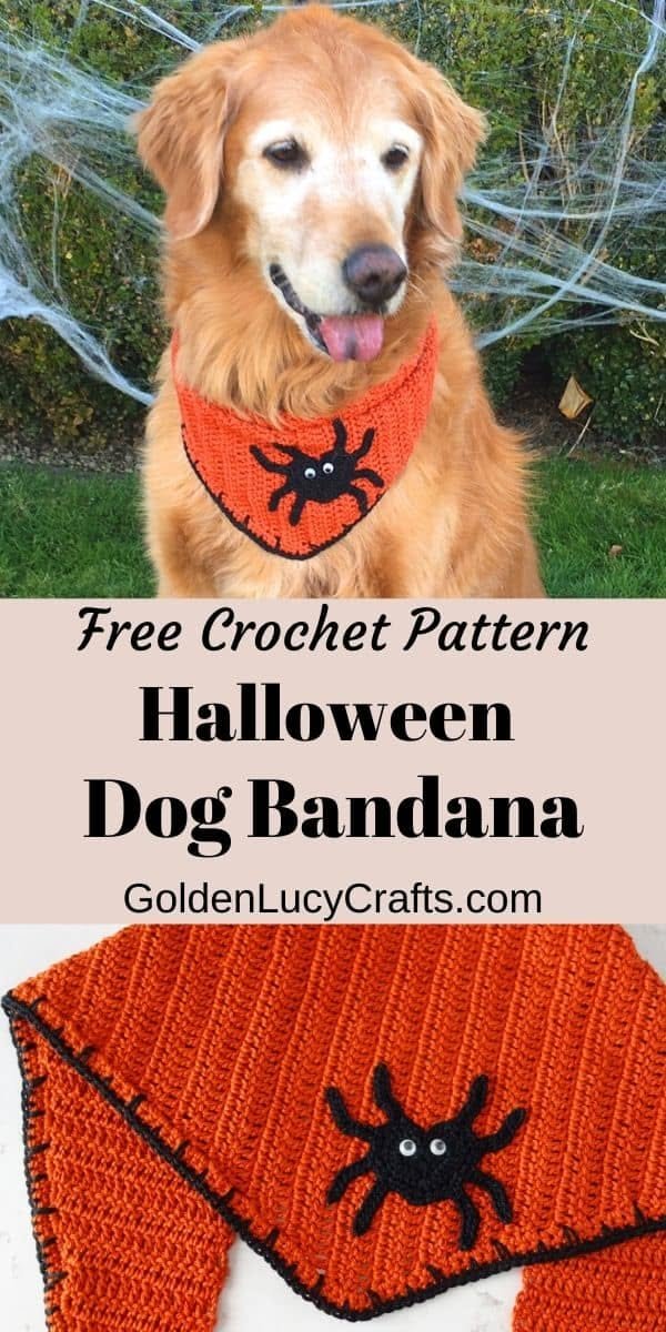 Halloween Dog Bandana Crochet Pattern Free 6 Halloween Dog Bandana, Free Crochet Pattern - GoldenLucyCrafts