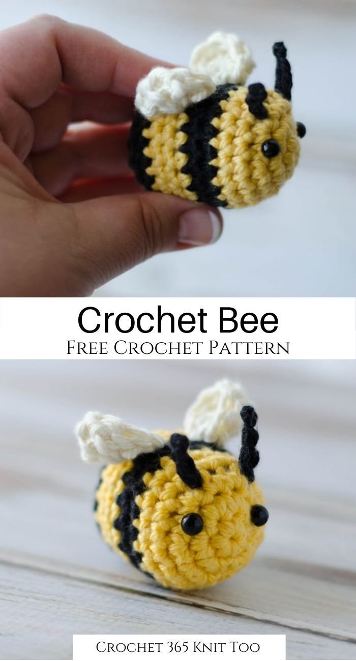 What a BEE-utiful crochet bee!
