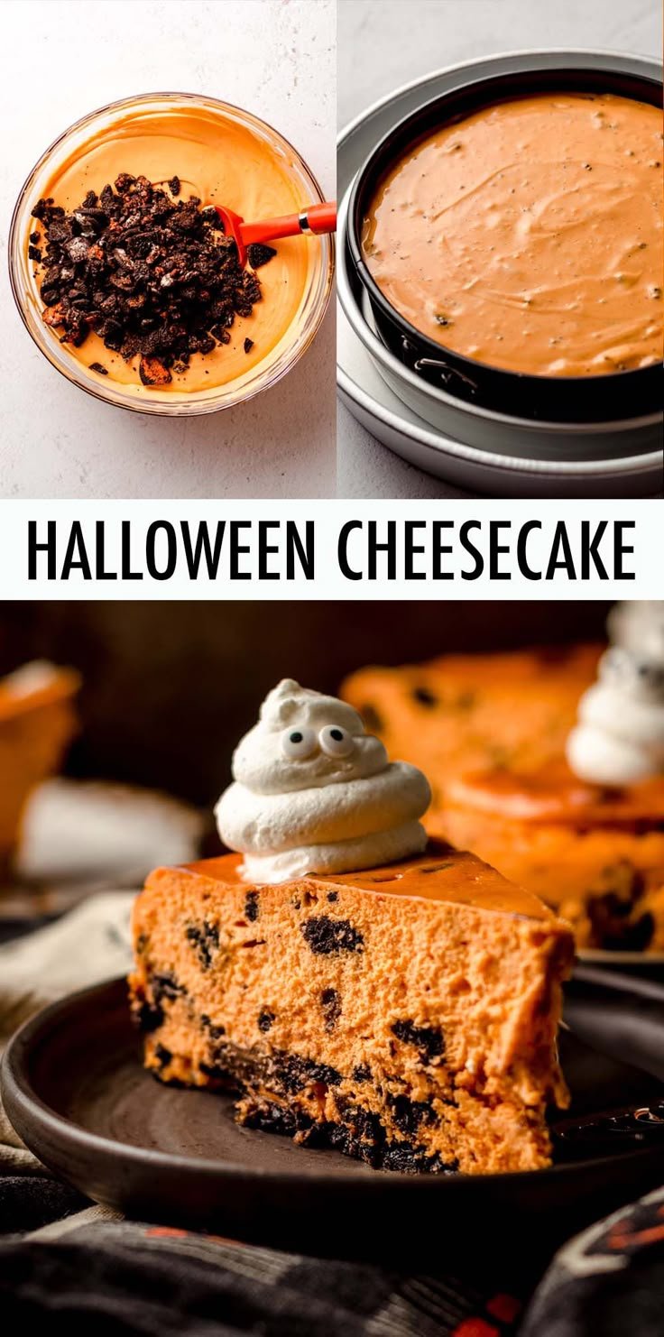 Halloween Cookies and Cream Cheesecake