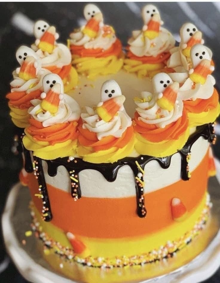 Candy corn cake